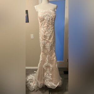 Mermaid Trumpet Wedding Dresses Sweetheart Neckline Train Lace Regular Straps